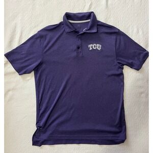 TCU Colosseum Polo Shirt Mens XL Purple Texas Christian University College